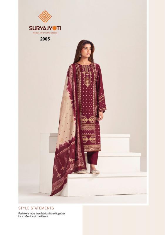 Suryajyoti kashmiri cotton vol 2 chikankari dress materials wholesale